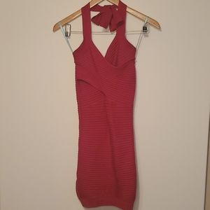 Red cocktail dress